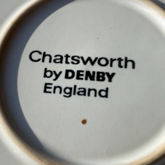 SOLD: Denby Langley CHATSWORTH Dinner Plate Lot of FOUR Vintage Hand Painted - Picture 10 of 11